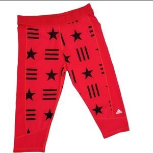 Adidas Women's Red Leggings - Women's Size Large